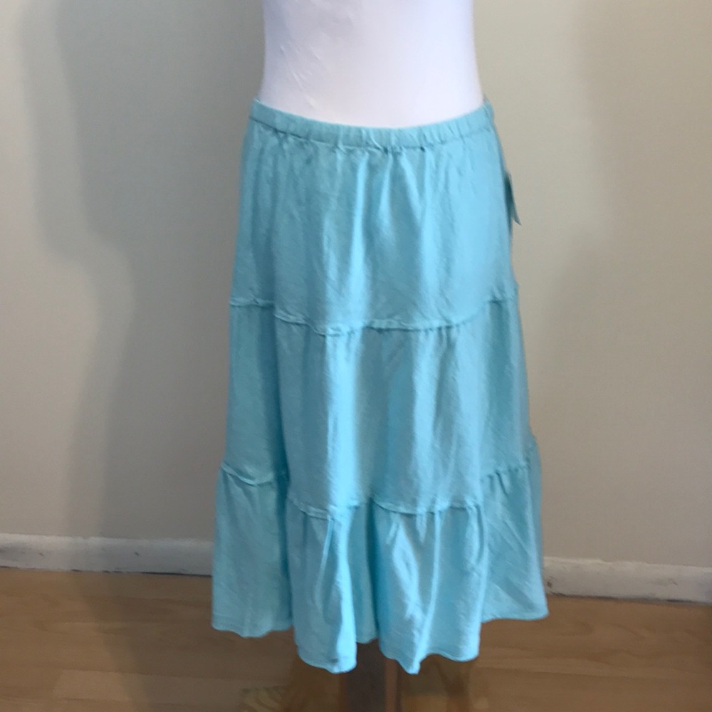 🆕Charter Club Aqua Linen Skirt